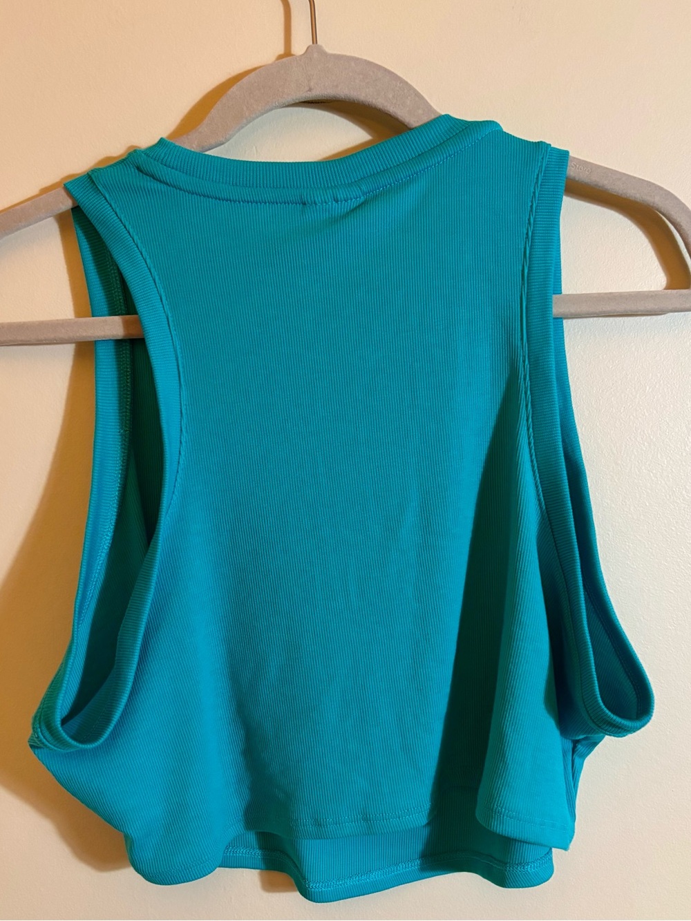 Nike Women's Teal Cropped Ribbed Active Chill Knit Tank Top NWT Large - Picture 6 of 7